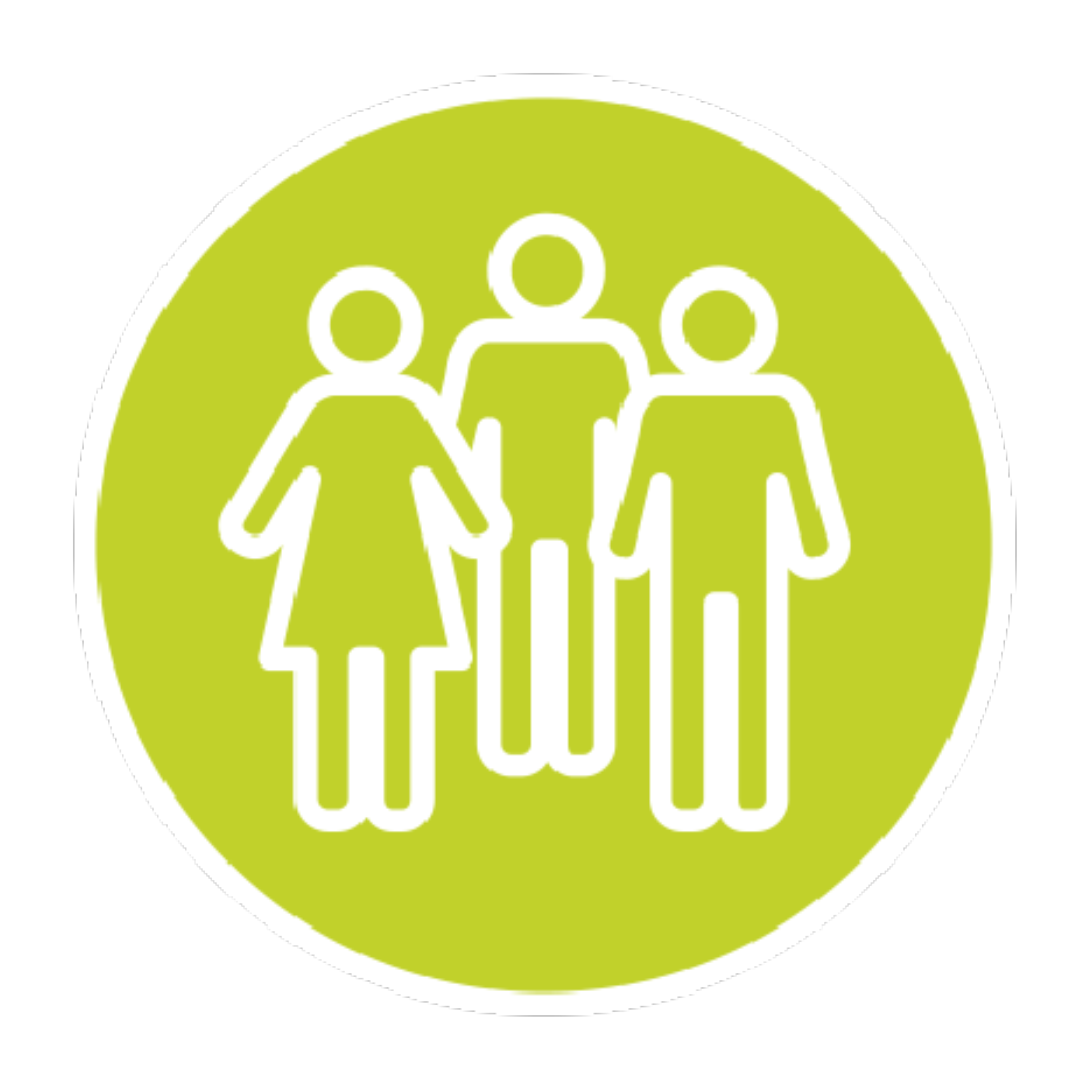 Disegno di tre persone in piedi