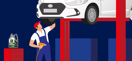 Banner per la manutenzione dell'auto