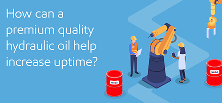 How can a premium quality hydraulic oil help increase uptime