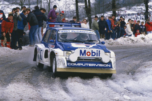 Malcolm Wilson alla guida del Rally di Monte Carlo nel 1986