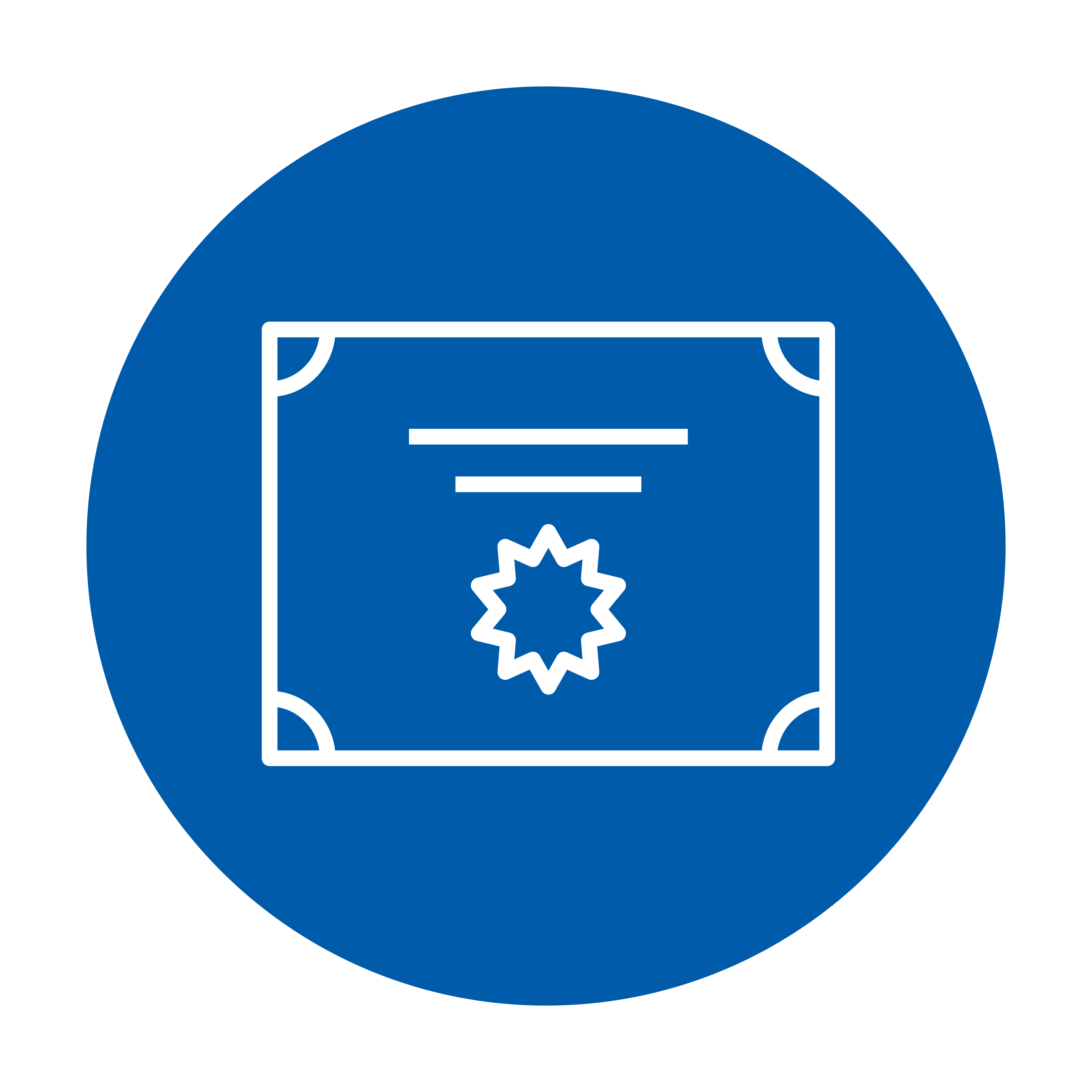 Icona di certificato per la garanzia di qualità